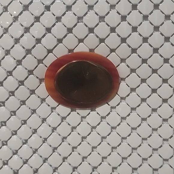 Vtg. WHITING & DAVIS MESH PURSE w/ Tortoise Lucite Handles - Picture 4 of 8